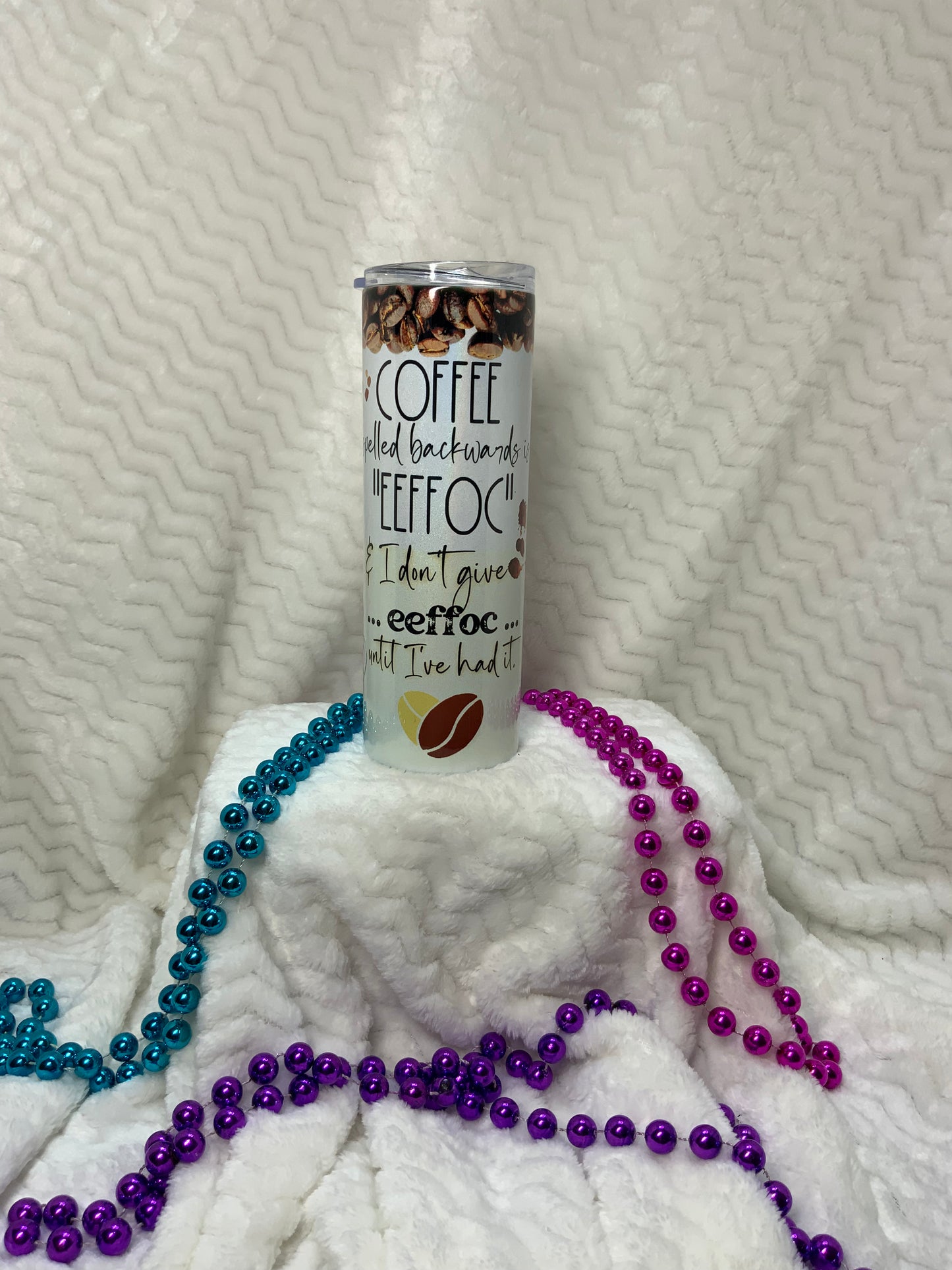 RTS {Coffee Spelled Backwards} 20oz Skinny