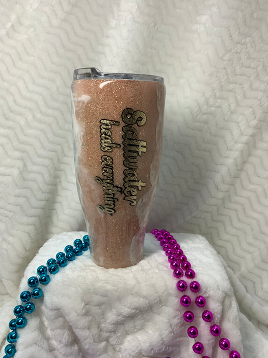 RTS {Salt water heals everything} 30 oz Curved